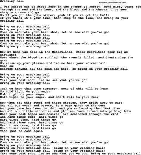 wrecking ball song and lyrics|wrecking ball original.